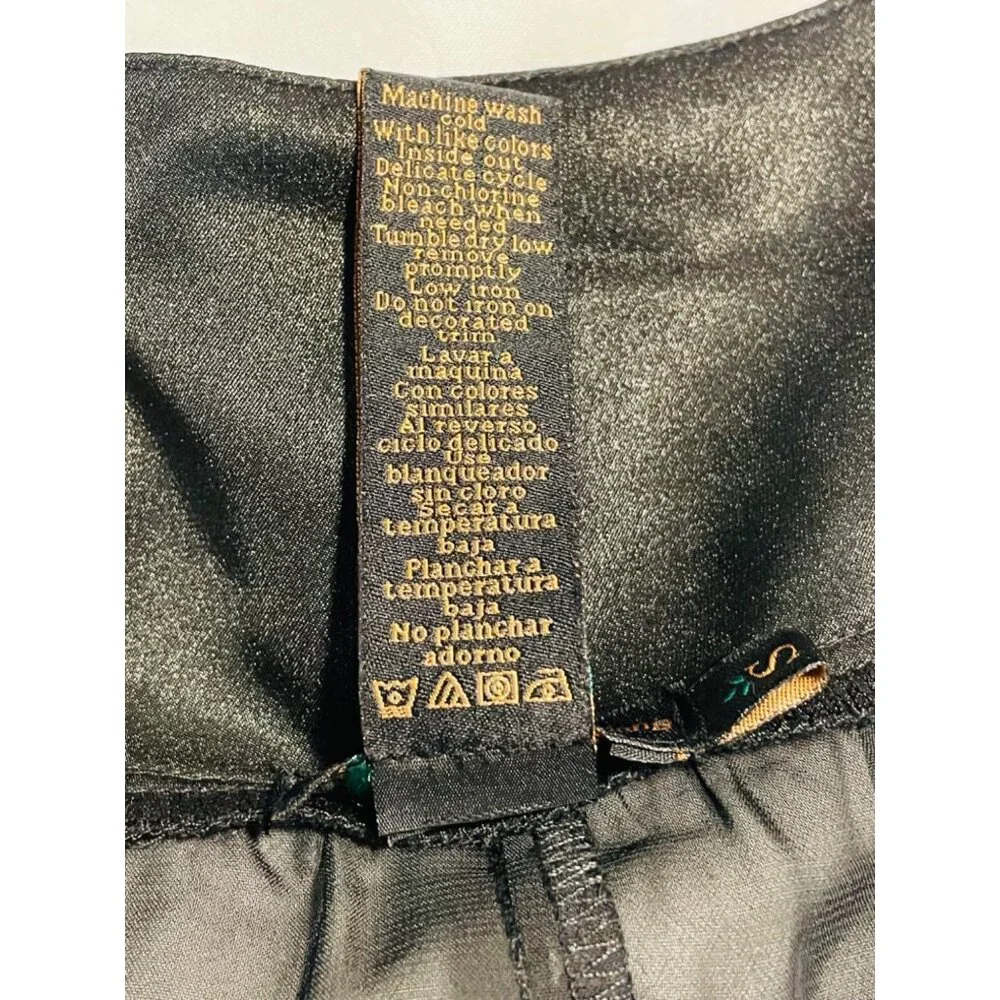 Grass Collection Black Batwing Blouse With Embellished Neckline Women’s Small - Picture 5 of 9